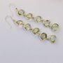 Green Amethyst Drop Silver Earrings, thumbnail 1 of 6