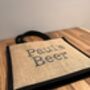 Beer Bottle Bag With Personalised Embroidered Name, thumbnail 5 of 5