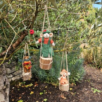 Handmade Felt Poppy The Mouse Decoration, 3 of 4