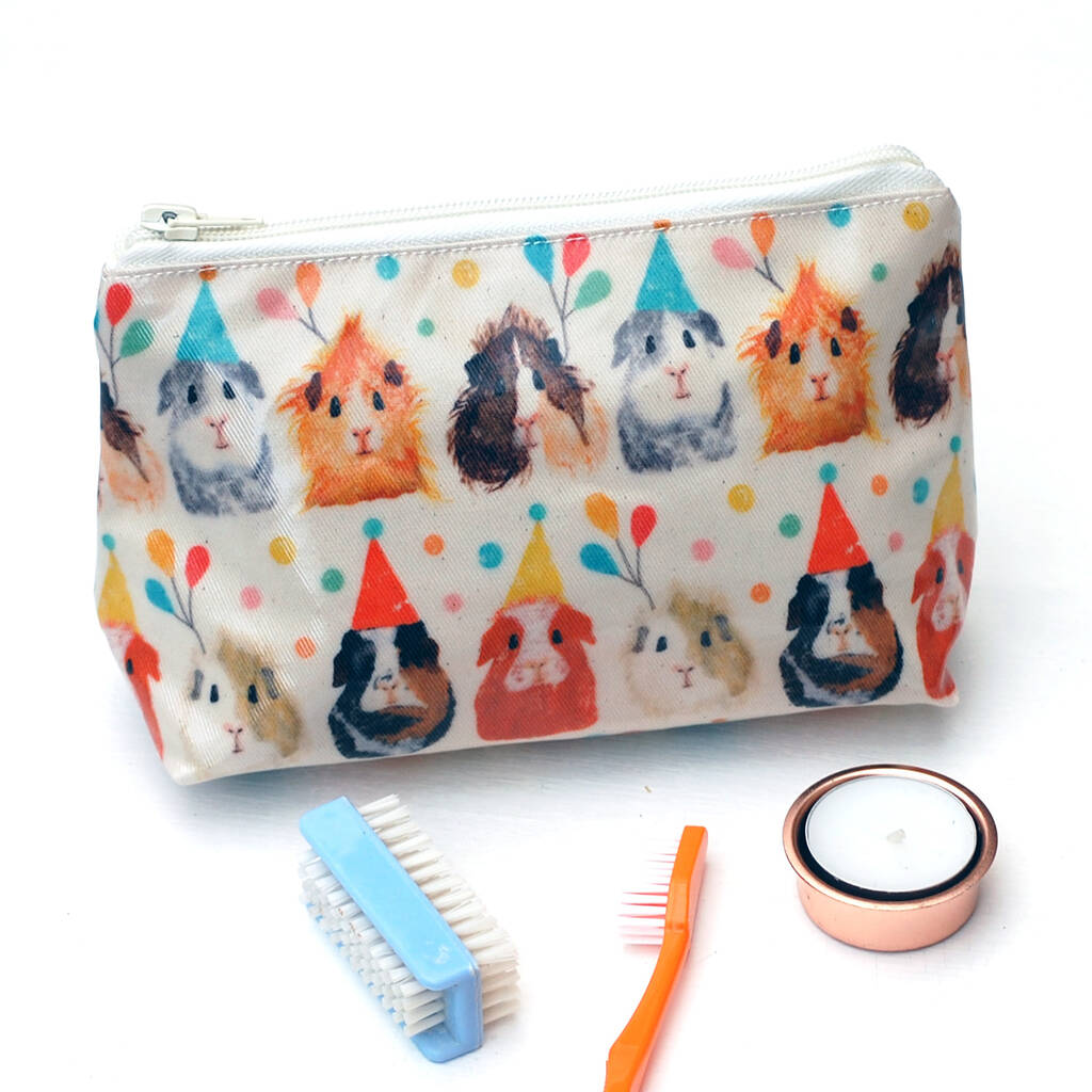 Party Guinea Pig Oil Cloth Wash Bags, 1 of 3