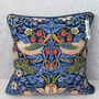 Blue Strawberry Thief William Morris 18' Cushion Cover, thumbnail 1 of 6