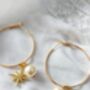 Charm Gold Plated Hoop Earrings Mothers Day Jewellery, thumbnail 8 of 10