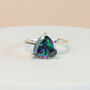 Purple Iridescent Triangular Crystal Ring, thumbnail 1 of 4