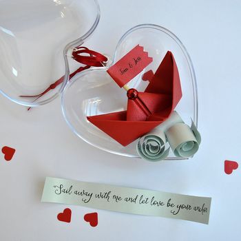 Personalised Love Boat Secret Messages Heart, 3 of 12