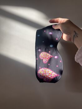 Jimmy C Hearts In Space Print Soft And Breathable Tencel Sleep Mask, 3 of 5