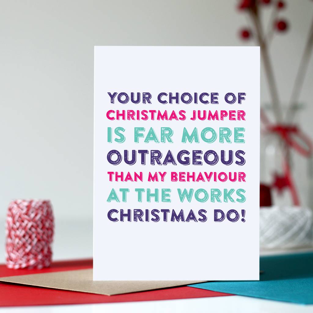 Christmas Jumper fice Party Funny Card