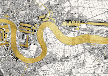 London Docks Limited Edition Screen Print Gold Leaf, 3 of 3