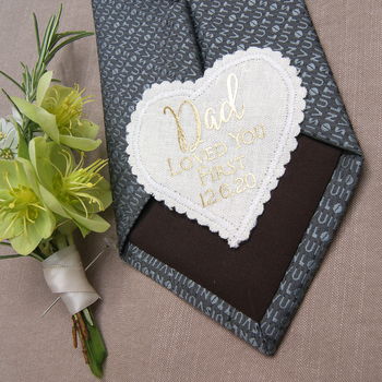 Father Of The Bride Wedding Keepsake Personalised Patch, 4 of 7