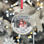 1st Christmas As A Family Snowman Snow Filled Glass Bauble, thumbnail 2 of 5