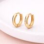 Chunky Gold Plated Sterling Silver Hinged Huggie Hoop Earrings – 20mm, thumbnail 1 of 4
