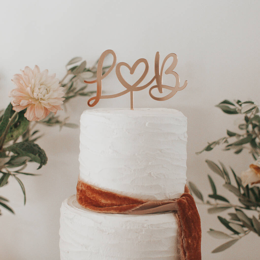 Monogram Wedding Cake Topper