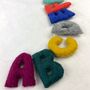 Fair Trade Letter Garland Felt Alphabet Abc Kids 200cm, thumbnail 3 of 5