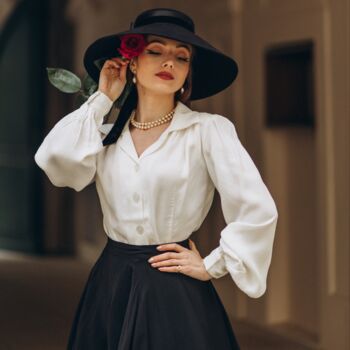 Poppy Blouse In Red Polka Vintage 1940s Style, 2 of 2
