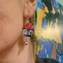Gingerbread Colourful House Stand Up Earring Gift, thumbnail 3 of 10