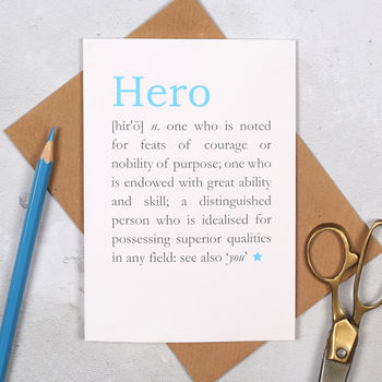 Personalised Hero Definition Fathers Day Card, 4 of 6