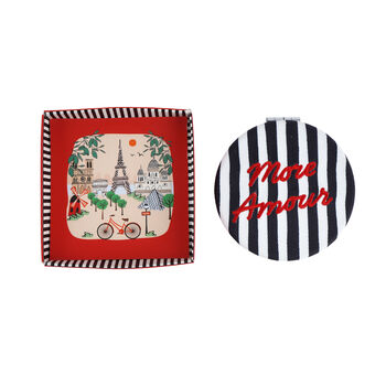 Bon Voyage 'More Amour' Compact Mirror In Gift Box, 2 of 4