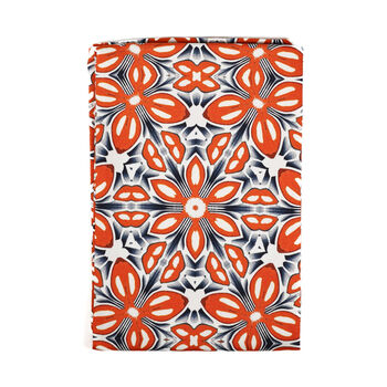 Orange Fox Flower Tea Towel | 100% Cotton | Made In The UK, 10 of 12