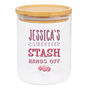 Personalised Sweetie Stash Glass Jar With Bamboo Lid, thumbnail 2 of 4