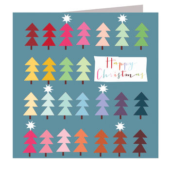 Happy Christmas Trees Card, 2 of 5