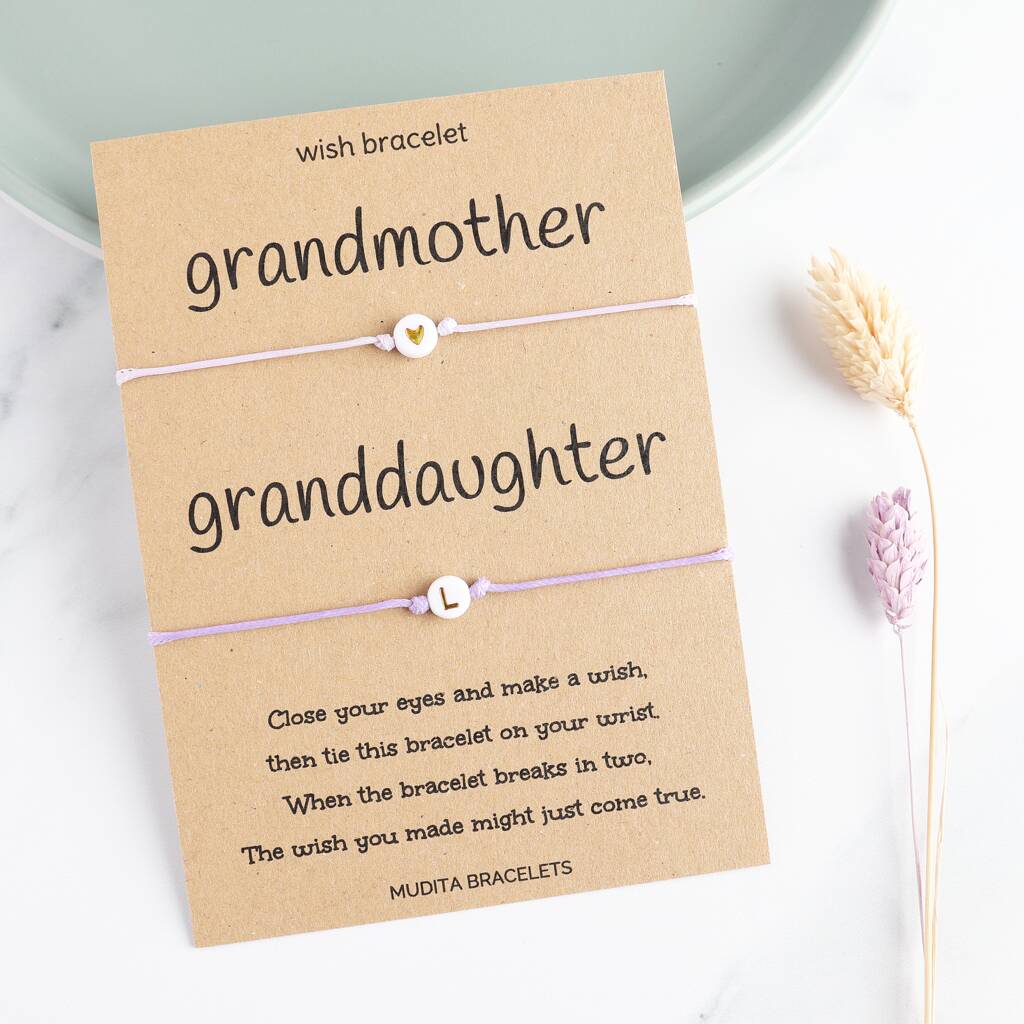 Grandmother And Granddaughter Wish Bracelet Set By Mudita Bracelets