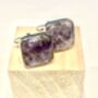 Steel And Amethyst Cufflinks, thumbnail 3 of 5
