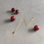 January Birthstone Garnet Gold Plated Necklace, thumbnail 7 of 7