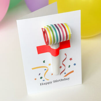 Personalised Happy Birthday Party Blower Card, 2 of 4