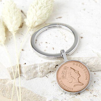 30th Birthday 1996 Penny Coin Keyring, 2 of 9