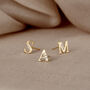 9ct Gold Initial Earrings, thumbnail 4 of 6