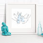 Personalised Wedding Two Doves Line Drawing, thumbnail 8 of 10