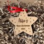 Baby’s First Christmas Star Ornament – Engraved Keepsake Gift, thumbnail 4 of 5