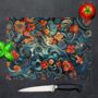 Floral Whirls Textured Glass Chopping Board, thumbnail 1 of 8