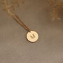 Personalised Initial Disc Necklace In Silver Or Gold, thumbnail 2 of 9