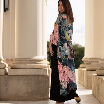 Elderflower Kimono Robe With Art Print, 2 of 3
