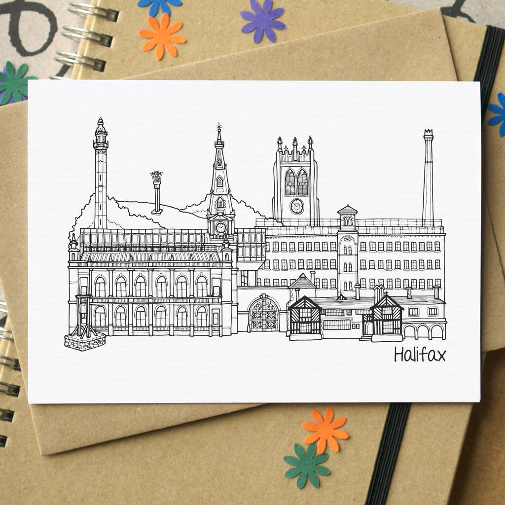 Halifax Skyline Art Print Unframed By Becka Griffin Illustration