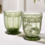 Set Of Four Bella Perle Green Glass Tumblers, thumbnail 3 of 8