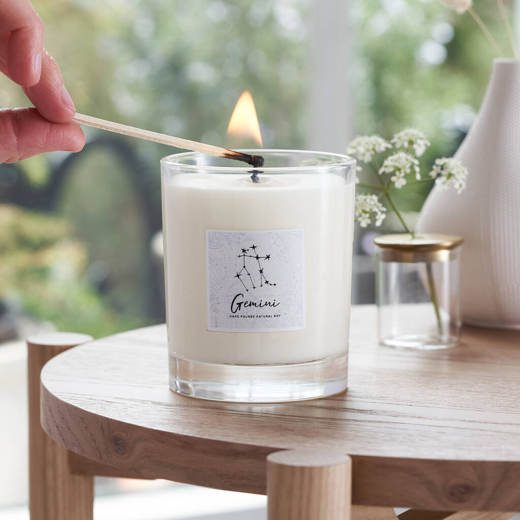 Personalised Star Sign Birthday Luxury Candle By Bombus