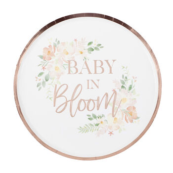 Floral Baby In Bloom Baby Shower Plate, 2 of 3