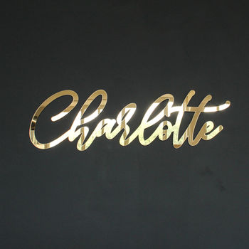 Personalised Mirror Finish Name Sign, 2 of 2