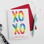 Xo Xo Rainbow Card Can Be Personalised, thumbnail 3 of 5
