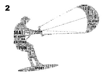 Surfer And Kite Surfer Personalised Word Art Print, 4 of 4
