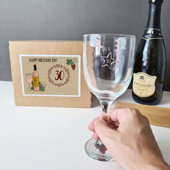 Personalised 30th Birthday Gift Wine Glass, 3 of 5