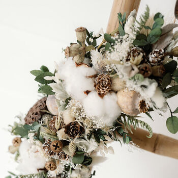Winter White's Dried Flower Christmas Wreath, 4 of 6