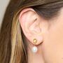 Clara Lemon Topaz And Freshwater Pearl Drop Earrings, thumbnail 1 of 3