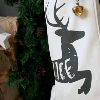 Personalised Reindeer Name Christmas Stocking, 2 of 2