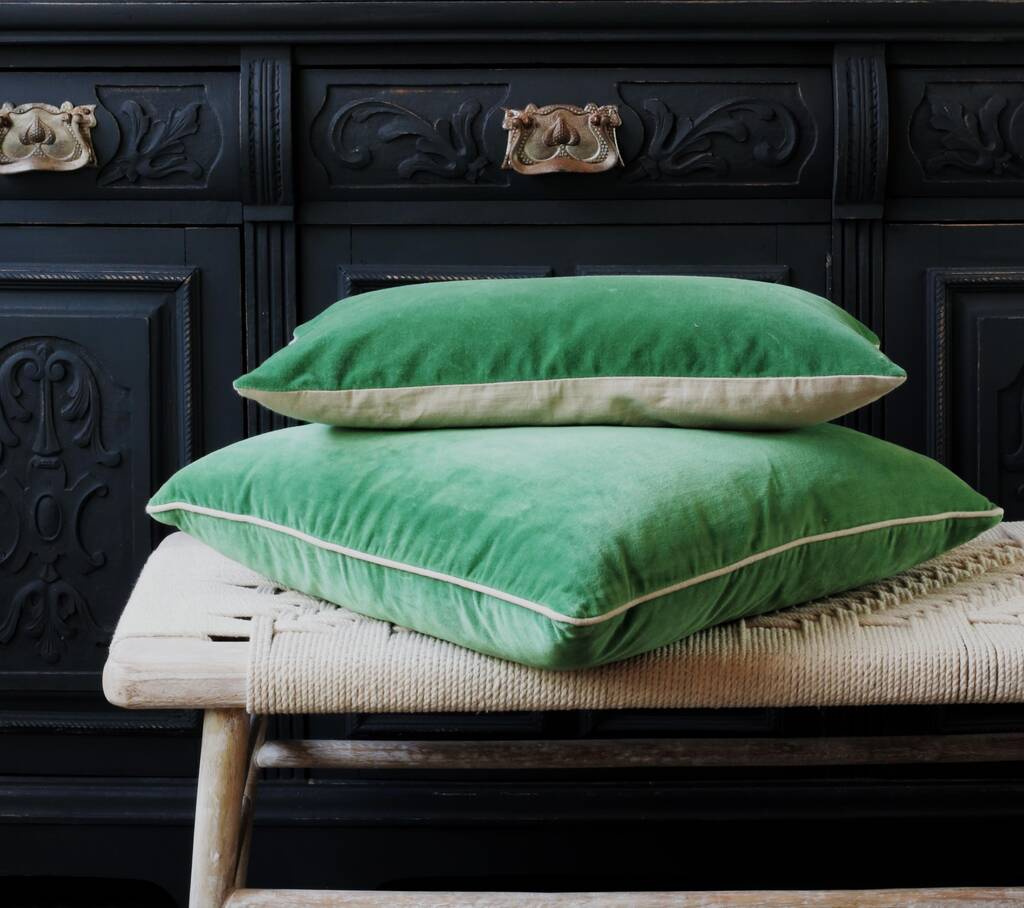 Emerald Velvet Cushion, 1 of 2