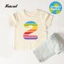 Birthday Big Rainbow Number Kids Organic T Shirt, thumbnail 3 of 8