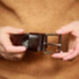 Men's Premium Leather Belt With Narrow Buckle, thumbnail 2 of 10