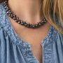 Brown Peacock Peanut Pearl Necklace, thumbnail 3 of 11