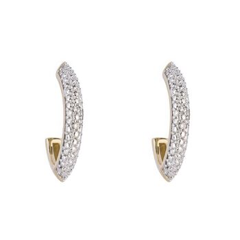 9ct Gold Diamond Navette Earrings, 4 of 8